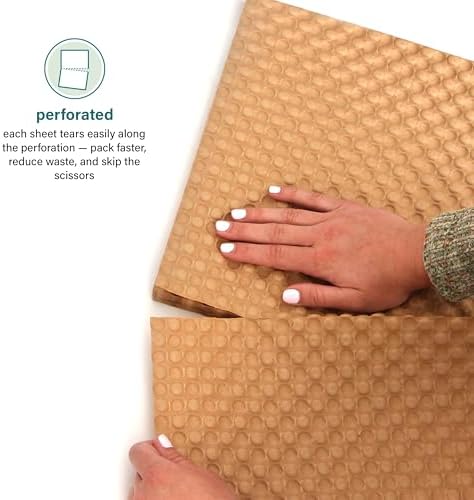 Elementree Paper Bubble Wrap Sheets for Packing, Moving, & Shipping - 84-Carton Pallet (21,000 Sheets) - 12" x 12" - Kraft Bubble Paper - Recyclable Cushioning Wrap - Made in the USA (01913PAL) - Image 5