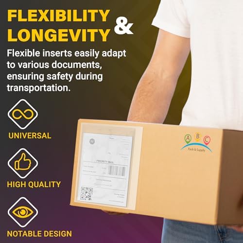 ABC PACK & SUPPLY Packing List Envelopes, Clear 9.5 x 12 Inch, Self Seal Document Pouches for Shipping Inserts Polyethylene 2 Mil, Pack of 100 - Image 4