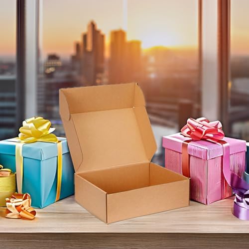 Kraft Brown Shipping Boxes 10x10x3 Inches, 20 Pack - Image 6