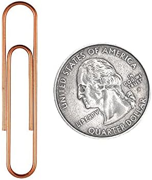 JAM Paper Colored Jumbo Paper Clips - Rose Gold Paperclips - 75/pack - Image 6