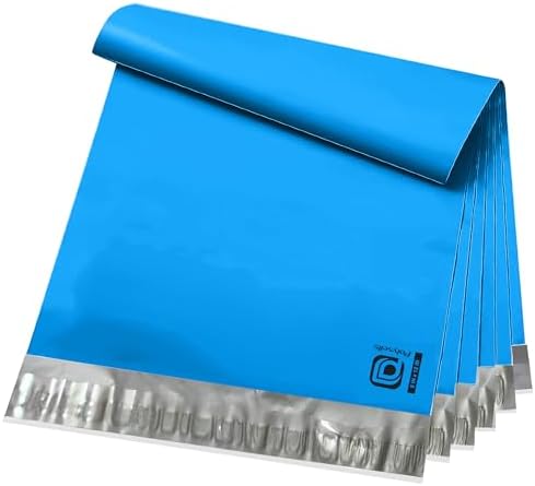 POLYSELLS 100 pcs 9x12 Inches Blue Poly Mailers Shipping Envelopes, Strong Adhesive Sealing, Waterproof, and Tear-resistant Postal Mailing Bags for Clothing and Accessories by POLYSELLS