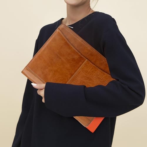 Zippered Leather Portfolio with Front Pocket for 8.5 x 11" Legal Pad - Image 3