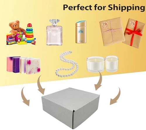 Small Shipping Boxes 5x5x2, Set of 25, White Corrugated Cardboard Box Mailer (YD552-25W) - Image 6