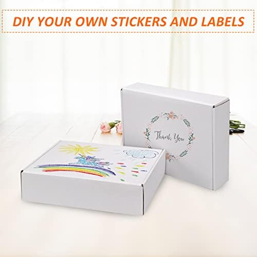 HORLIMER 12x9x3 inches Shipping Boxes Set of 20, White Corrugated Cardboard Box Literature Mailer - Image 4