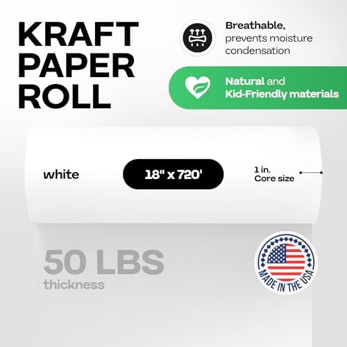White Kraft Paper Roll, 18" x 8640" (720 feet) - USA-Made, IDL Packaging - Image 2