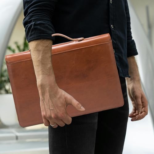 Leather 3 Ring Portfolio for 8.5 x 14" Pad and 15" Laptop - Image 4