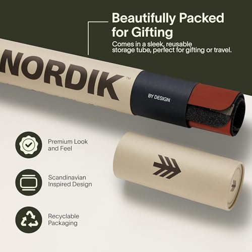 Nordik Felt and Leather Desk Mat - Dual Layer Emberwood Brown 35 x 17 in - Image 3