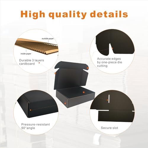 9x6x2'' Small Shipping Boxes 25 Pack, Corrugated Cardboard Mailers for Small Business (CM962B25) - Image 4