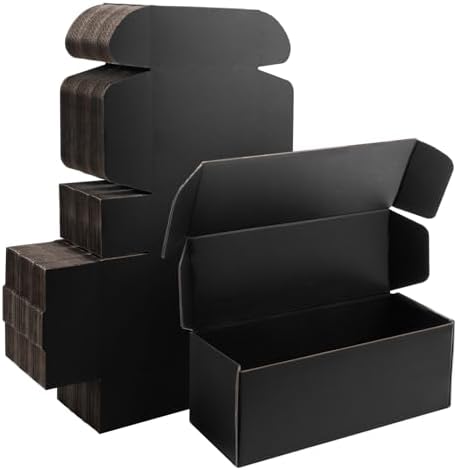 10x4x4 inch Black Shipping Boxes for Small Business- Set of 25 by Yidomto