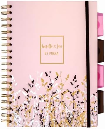 Pukka Pad 5 Subject Spiral Notebook 12-Pack - 200 Pages, 100 Sheets of 80GSM Paper with Repositionable Dividers & Perforated Edges for Office Planning & Organization - B5-7 X 10, Rochelle & Jess - Image 7