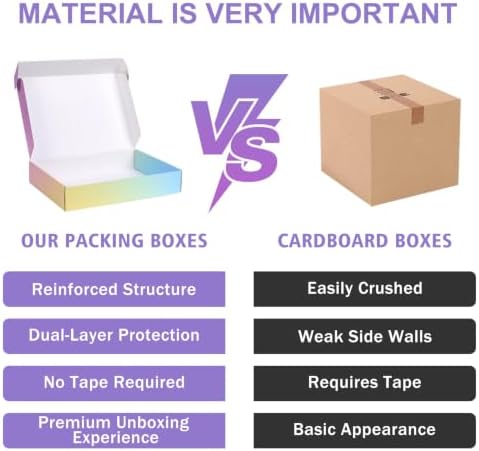 Shipping Boxes for Packaging, 11x8x2 Inches Corrugated Cardboard Boxes, Mailing Boxes for Small Business(15 Pack, Colorful) - Image 5