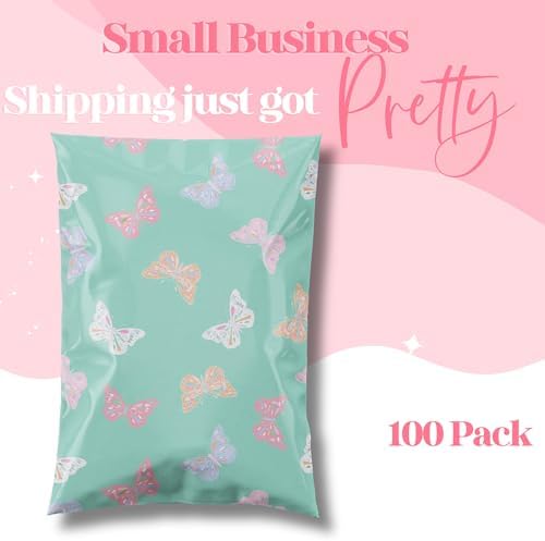 Pretty Package Store Poly Mailers 10x13, Butterfly, 100 Pack - Image 4