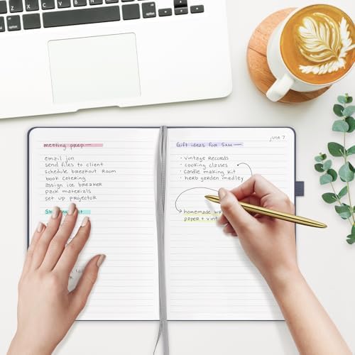 &And Per Se Lined Journal Notebook, 160 Pages, A5 5.7 x 8 inches College Ruled Thick Paper Notebook Journals for Writing, Hardcover Notebooks for Women Men Office School (1 Pack, Dark Blue) - Image 5