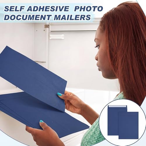 100 Pcs 9''x12'' Catalog Envelopes Self Adhesive Manila,Navy Blue - Image 6