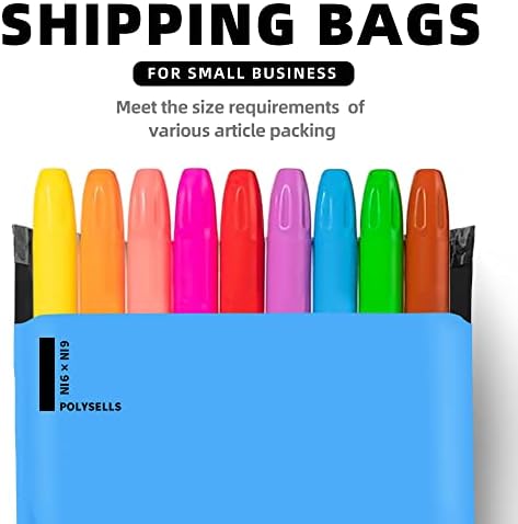 POLYSELLS 1000 pcs 6x9 Inches Blue Poly Mailers Shipping Envelopes, Strong Adhesive Sealing, Waterproof, and Tear-resistant Postal Mailing Bags for Clothing, Books, and Accessories - Image 5