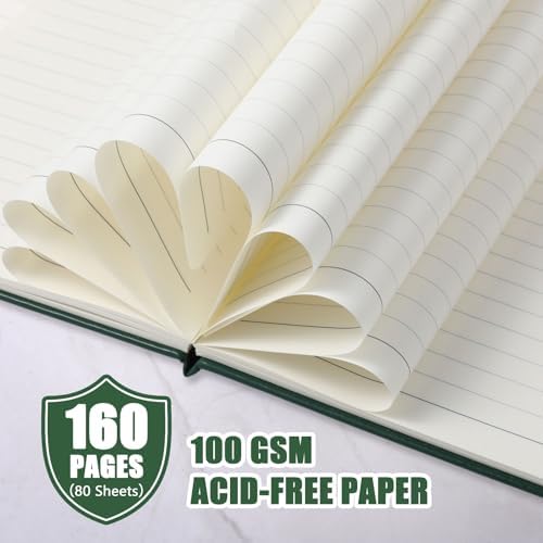 Laumoi 28 Pack A5 PU Leather Lined Notebook Journal, Green,Simple - Image 4
