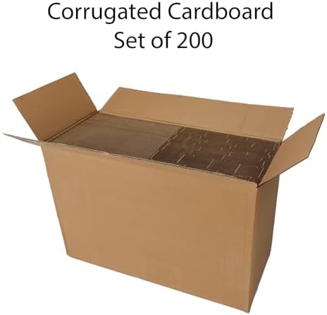 Calenzana 8x10 Browm Corrugated Cardboard Sheets, Flat Card Boards Inserts for Crafts, Packing, Shipping, Moving, Mailing, 200 Pack - Image 4