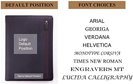 Personalized Leather Portfolio Padfolio for Men, Engraved Gifts for Father's Day for Husband from Wife, Customized Leather Gifts Present for Son/Dad, for Birthday, Dark Brown - Image 2