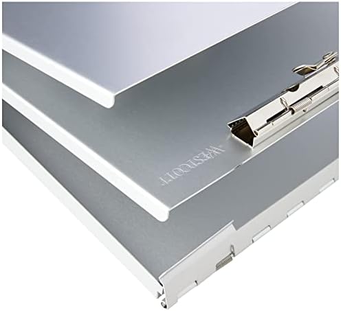 Westcott E-17002 00 Aluminium Form Holder Box, A4, with Storage Compartment and clipboard, top Opening - Image 4