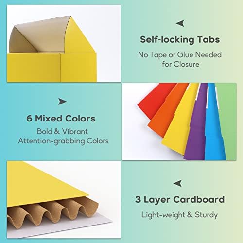 PHAREGE 18 Pack 12x9x4 in Cardboard Shipping Boxes, 6 Colors Gift Box - Image 5