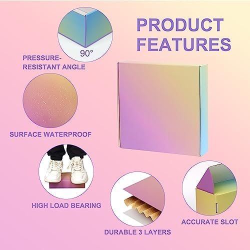 Shipping Boxes for Packaging, 8x8x2 Inches Corrugated Cardboard Boxes, Mailing Boxes for Small Business(15 Pack, Colorful) - Image 6