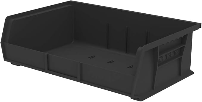Akro-Mils 30255 AkroBins Plastic Storage Bins, 11"x16"x5", Black, 6-Pack | Space-Saving Stackable Bins for Garage, Pantry, Craft Organization - Image 8