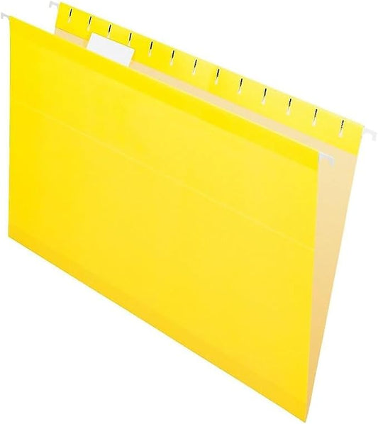 Pendaflex 04153 1/5 YEL Reinforced Hanging Folders, Legal Size, Yellow, 1/5 Cut, 25/BX (4153) by TOPSProducts