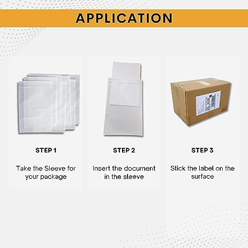 300 Pack 6"x10" Shipping Label Sleeves – Clear Self-Adhesive Packing Slip Pouches, Waterproof Packing List Envelopes – Ideal for Shipping Documents, Mailing Labels, Invoices & Packing Slips - Image 2