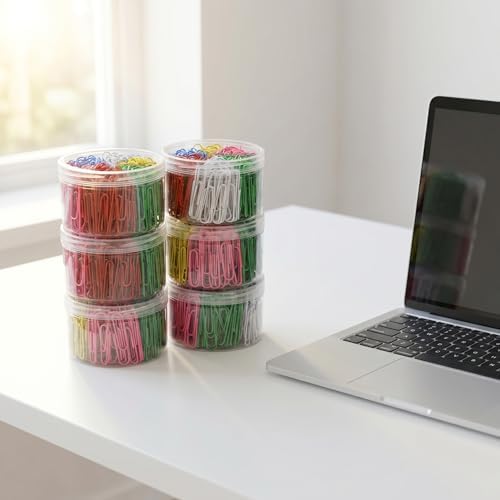 Colored Jumbo Paper Clips, 300pcs 2 Inch (50 mm) Paper Clip Paperclips Colorful Clips for Paperwork Ideal for Home, School and Office Use Colored (Colorful, 2 Inch (Pack of 6)) - Image 2
