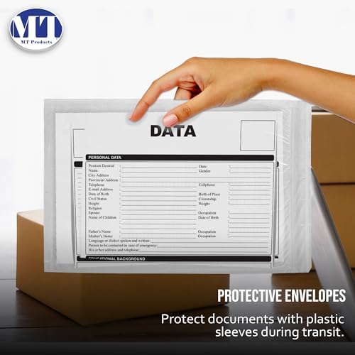 MT Products Blank Envelope Shipping Label Sleeves - 6.5" x 10" Packing Slip Pouches for Shipment/Return - Pack of 100 - Image 4