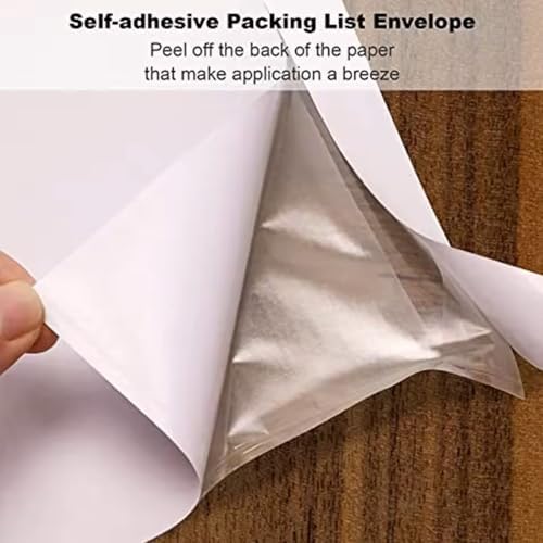 1000 PCS 7"x 10" Clear Packing List Envelopes Packing Slip Pouches Self-Adhesive Plastic Shipping/Mailing Pouch Enclosed Bags for Packing Slips Invoice Label - Image 2