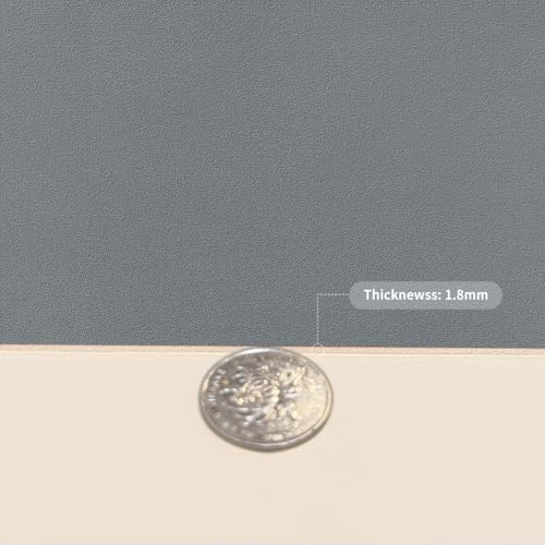 Leather Dresser Cover,1.8mm Thick,14x60 Inch,Dresser Protector Top,Dresser Top Protector,Dresser Cover Top,Dresser Top Cover,Dresser Cover Top for Bedroom.(Beige+Light Gray,14x60) - Image 3