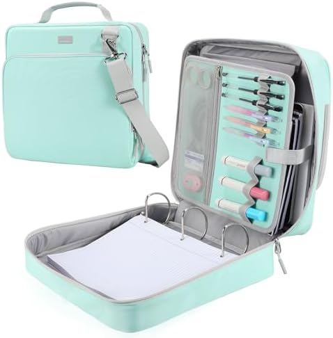 3-Inch 3-Ring Zipper Binder with Shoulder Strap and Multiple Pockets by HinoorforaBetterLife