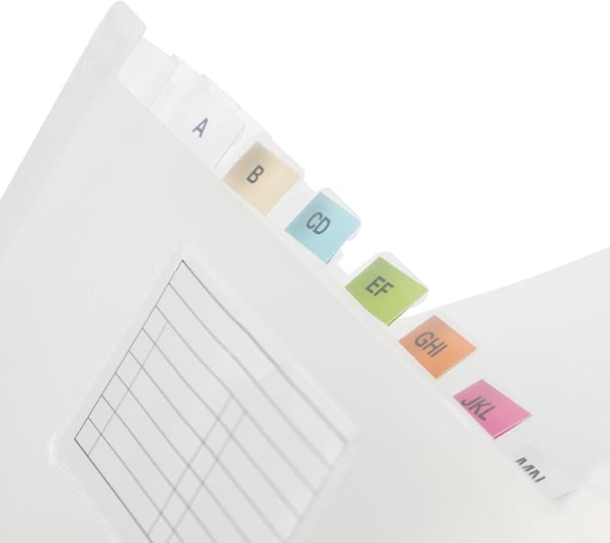 JAM PAPER Accordion Folders - 13 Pocket Plastic Expanding File - Check Size - 5 x 10 1/2 - Clear - 2/Pack - Image 6
