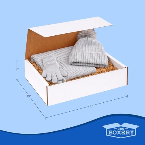 The Boxery Corrugated Mailers White Tuck Shipping Boxes (10x10x4) - Image 3