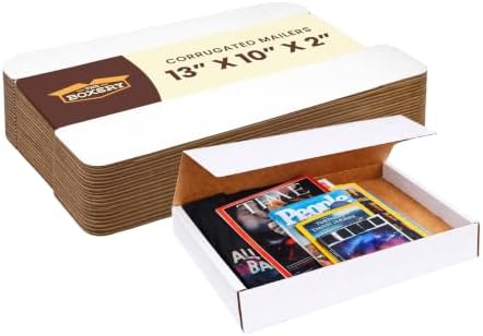 The Boxery Corrugated Mailers White Tuck Shipping Boxes (13x10x2) - Image 4