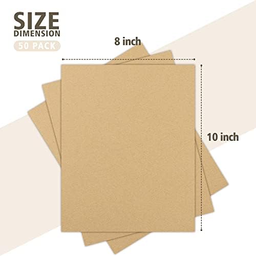 Golden State Art 50 Pack 8x10 Corrugated Cardboard Sheets 1/8" Flat Inserts - Image 2