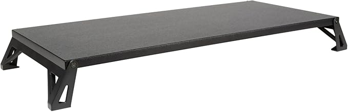 Allsop Lo Riser Monitor Stand for 32" Monitors, Extra Wide Platform, Black | Adjustable Monitor Stand for 32 Inch Screens, Ergonomic Desk Riser, Wide Platform, 30 lb Capacity, Black by Allsop