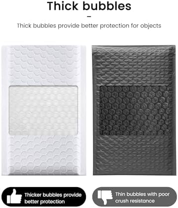 GSSSUSA Bubble Mailers 4x8" Usable Size 4x7" Padded Envelope White 100 Pack - Image 6