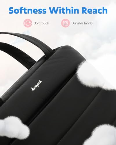 Puffer Zipper Binder 3 Ring with Pencil Pouch, 3" D-ring Binder with Zipper and Shoulder Strap, 600+ Sheets Capacity Zip Up Binder with 15.6" Laptop Pocket, Binder Bag for School College Office, Black - Image 5