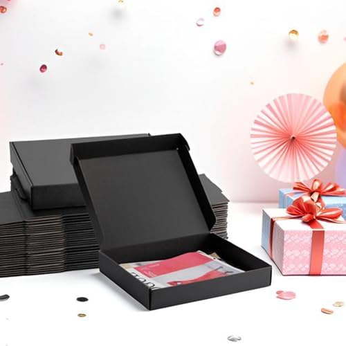 13x10x2 inch Black Shipping Boxes for Small Business- Set of 25 - Image 6
