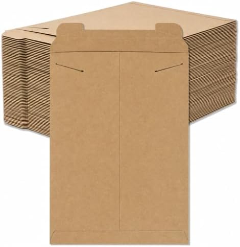 BOX USA Rigid Mailers 20" x 27" (50-Pack) - Kraft Mailer Envelopes for Oversized Posters, Artwork, Blueprints - Stay Flat by BOXUSA