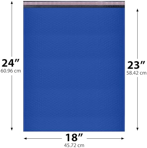 Royal Blue Bubble Mailers 18x24, Poly Padded Envelopes #9, 50 Pack - Image 2