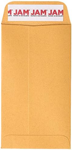 JAM PAPER #6 Coin Business Envelopes with Peel and Seal Closure - 3 3/8 x 6 - Brown Kraft Manila - Bulk 250/Box - Image 2