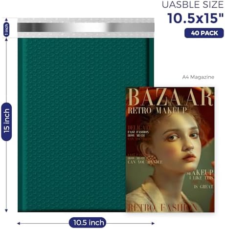Fuxury Large Bubble Mailers Bulk 10.5x16" 250 Pack Padded Envelopes - Image 4