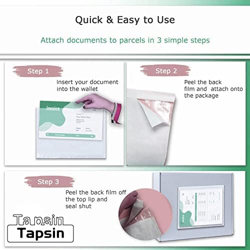 Packing List Pouches, Shipping Label Envelopes Clear Adhesive Top Loading Packing List (6" x 9" - 200 Pcs) - Image 7