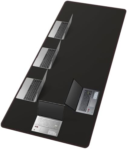 ZORESYN PU Leather Office Desk Mat 78.7x39.4inch Black by ZORESYN