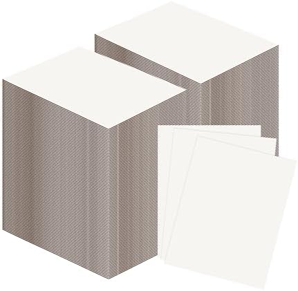 RLAVBL 200 Pack 3.5x4.5 White Corrugated Cardboard Sheets, Flat Cardboard Inserts for Shipping, Mailing, Packing, DIY Crafts by RLAVBL