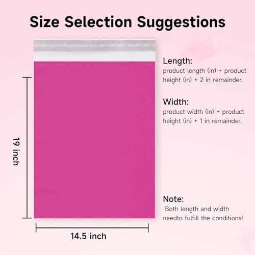 Pink Poly Mailers 14.5x19 Inch, 100 Pack,Shipping Bags - Image 4