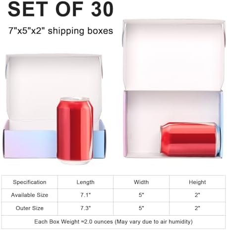 Purple Shipping Boxes for Small Business, 30 Pack 7"x5"x2" Small Cardboard Boxes, Recyclable Corrugated Boxes for Online Business, Mailer, Gift Packing, Jewelry Box Shipping - Image 2